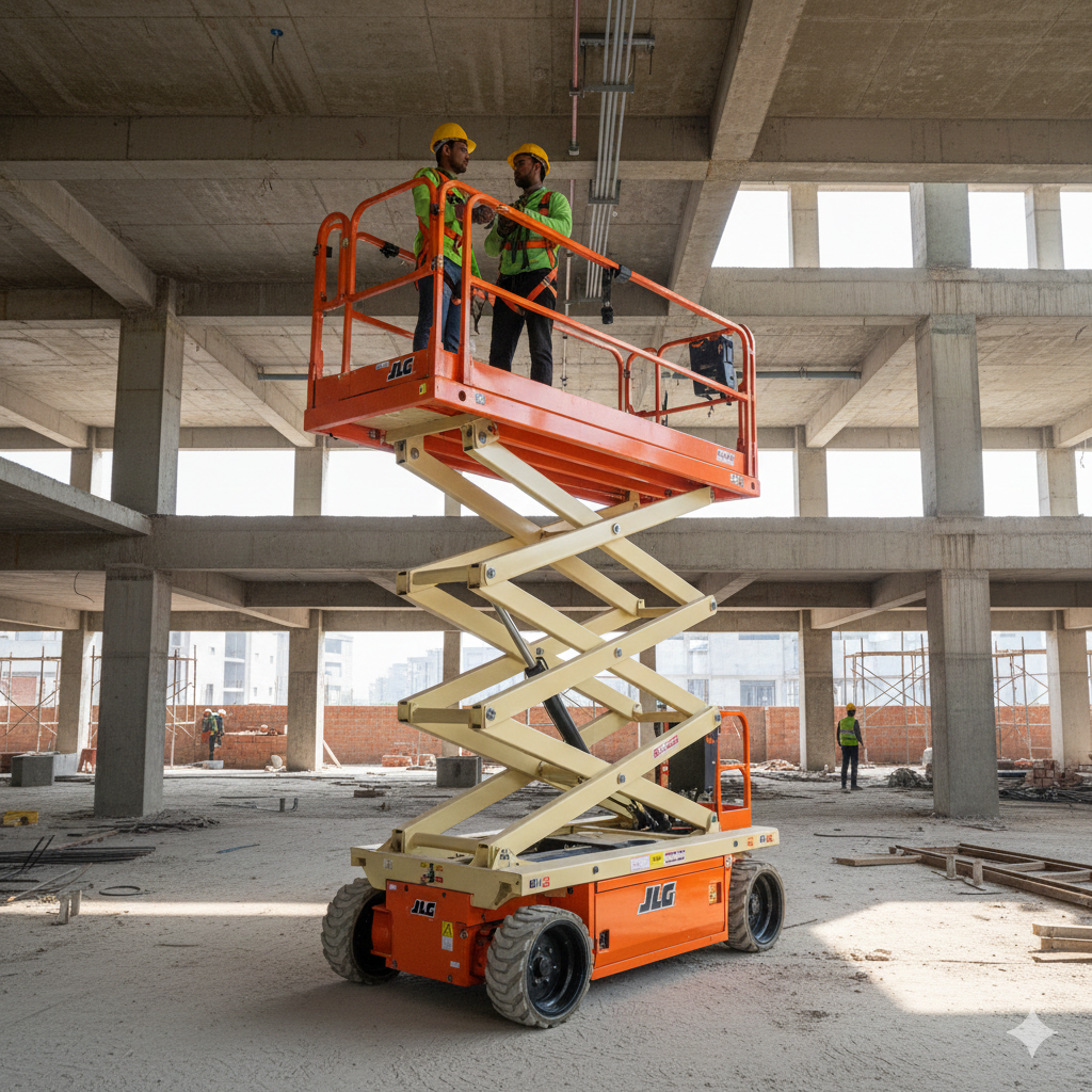 Scissor lift working in Mumbai